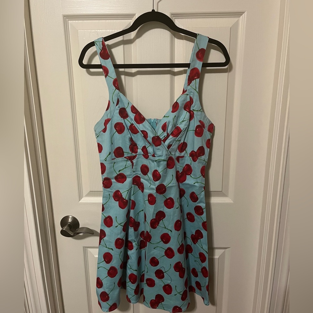 Retro Cherry Halter Dress